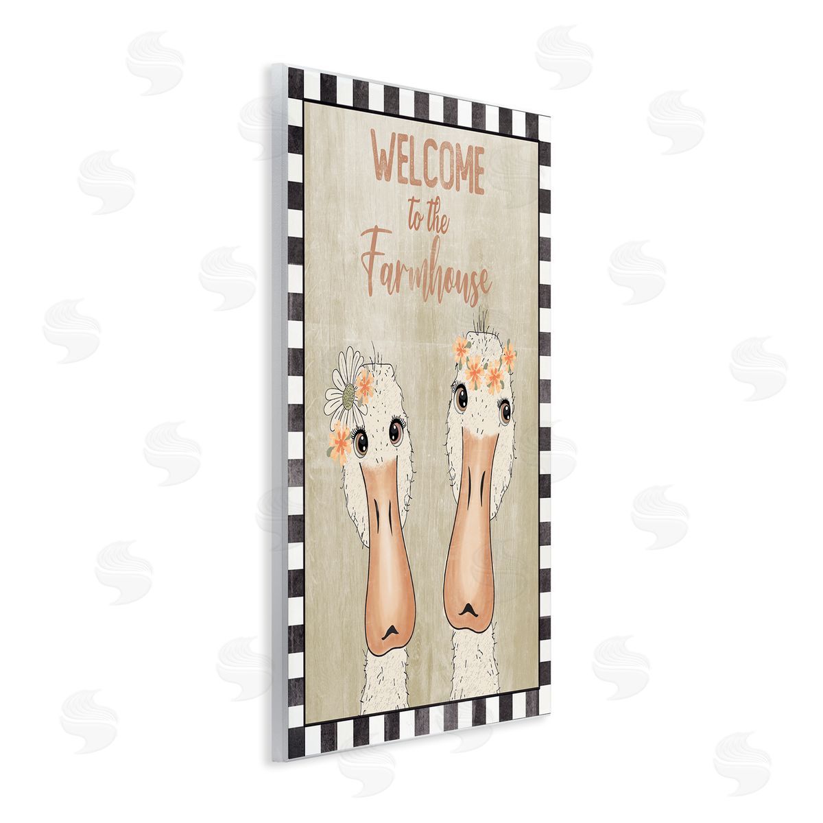 Andrea Jasid Grassi Welcome to the Farmhouse Phrase Whimsical Country Geese