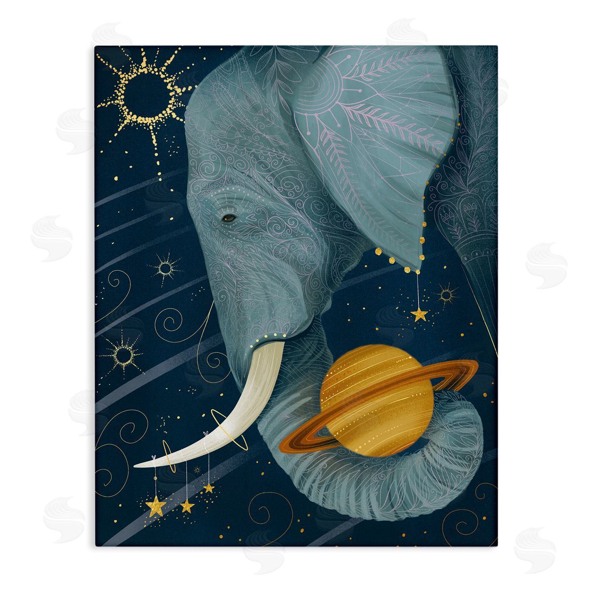 Arrolynn Weiderhold Outer Space Constellations Elephant Holding Saturn
