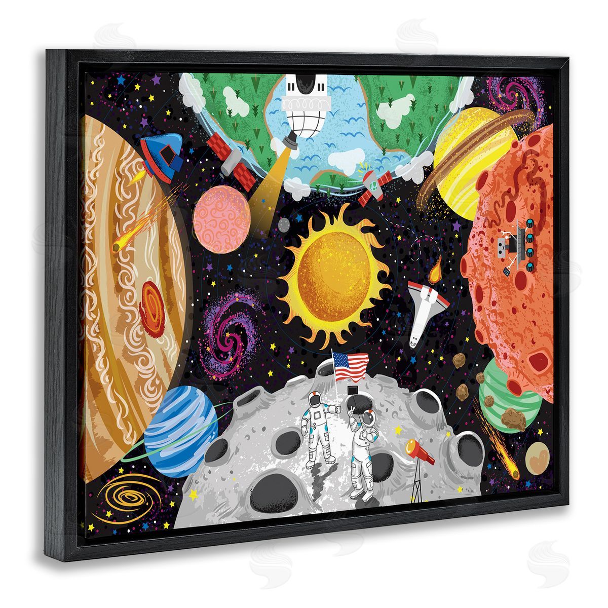 Arrolynn Weiderhold Lively Outer Space Planets Astronauts on Moon