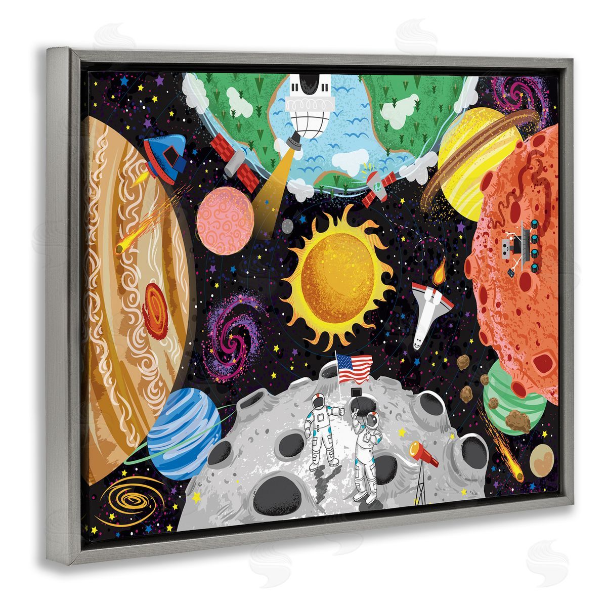 Arrolynn Weiderhold Lively Outer Space Planets Astronauts on Moon