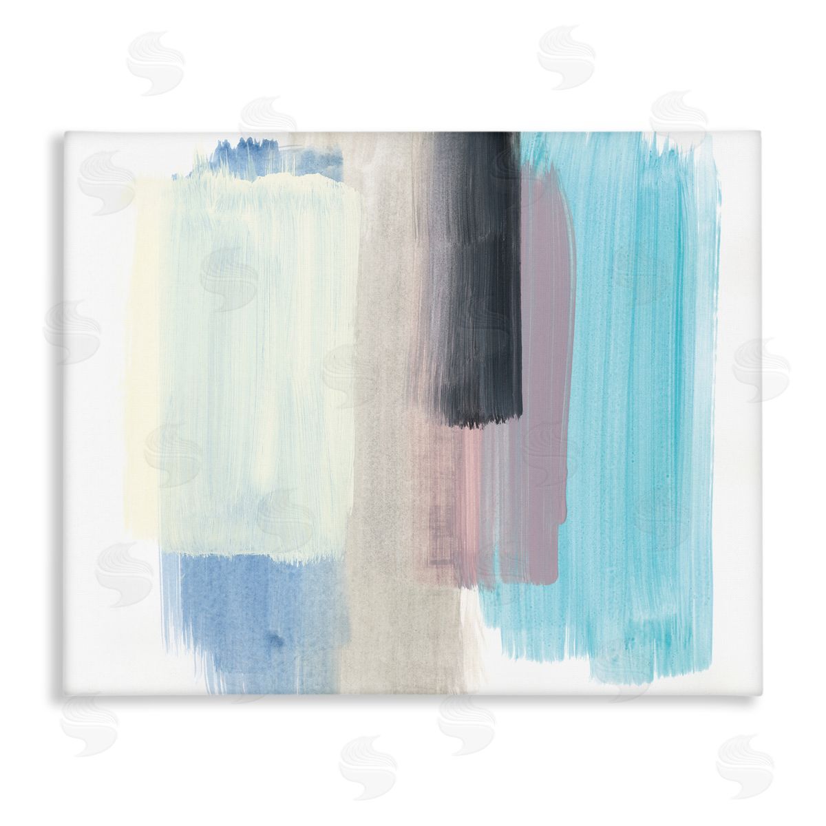 Bronwyn Baker Paintbrush Stroke Abstraction Blue Beige Purple