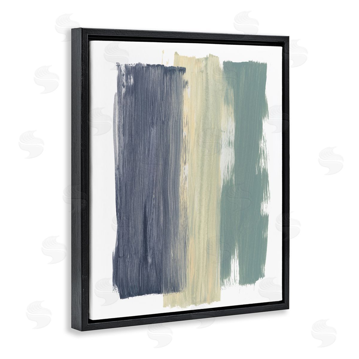 Bronwyn Baker Abstract Vertical Paint Strokes Blue Yellow Green