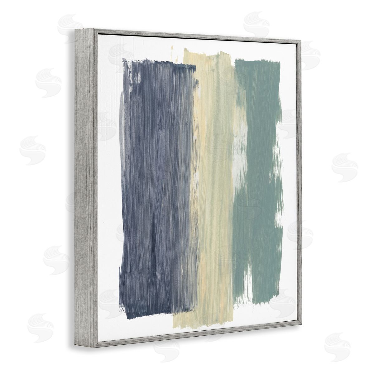 Bronwyn Baker Abstract Vertical Paint Strokes Blue Yellow Green