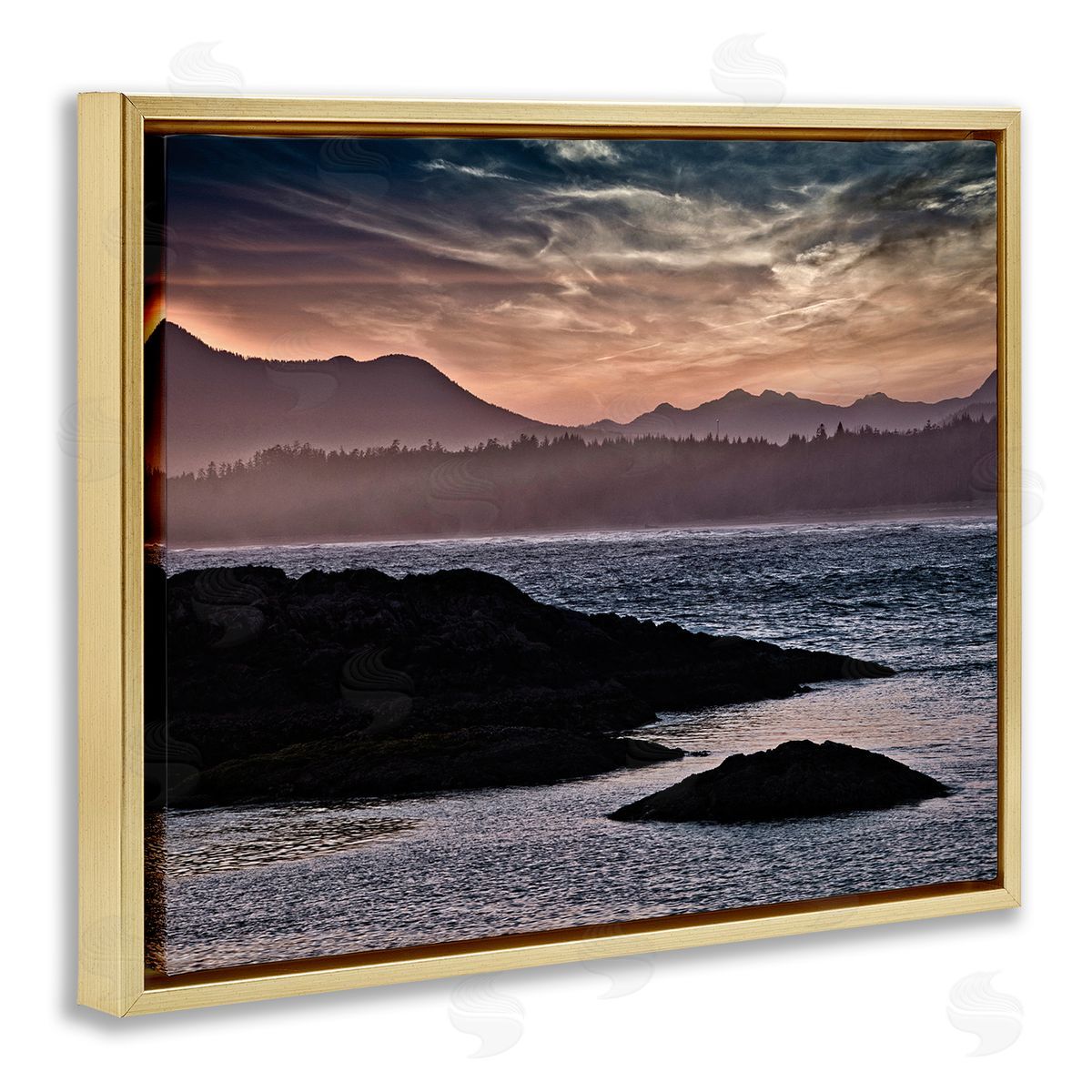 Chuck Burdick Mountain Edge Lake Landscape Blue Rippled Water
