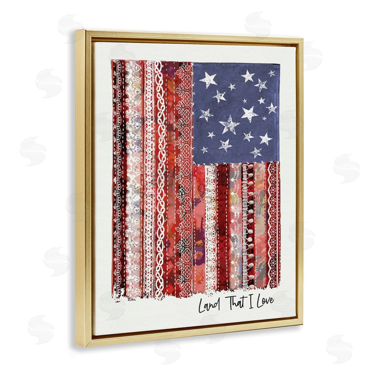 Erica Billups Land That I Love Phrase Macram� American Flag