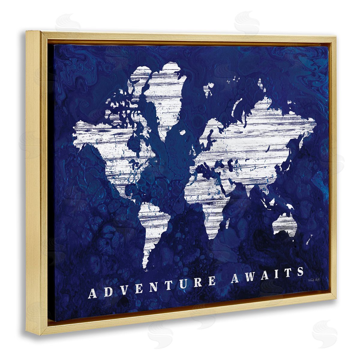 Cindy Jacobs Adventure Awaits Sentiments Navy Blue World Map