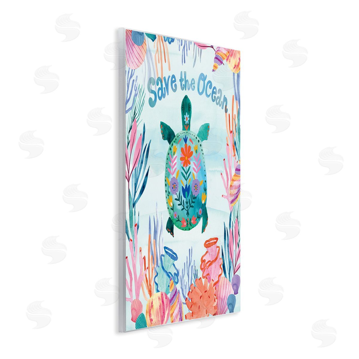 Corinne Lent Save The Ocean Sentiments Floral Pattern Tortoise