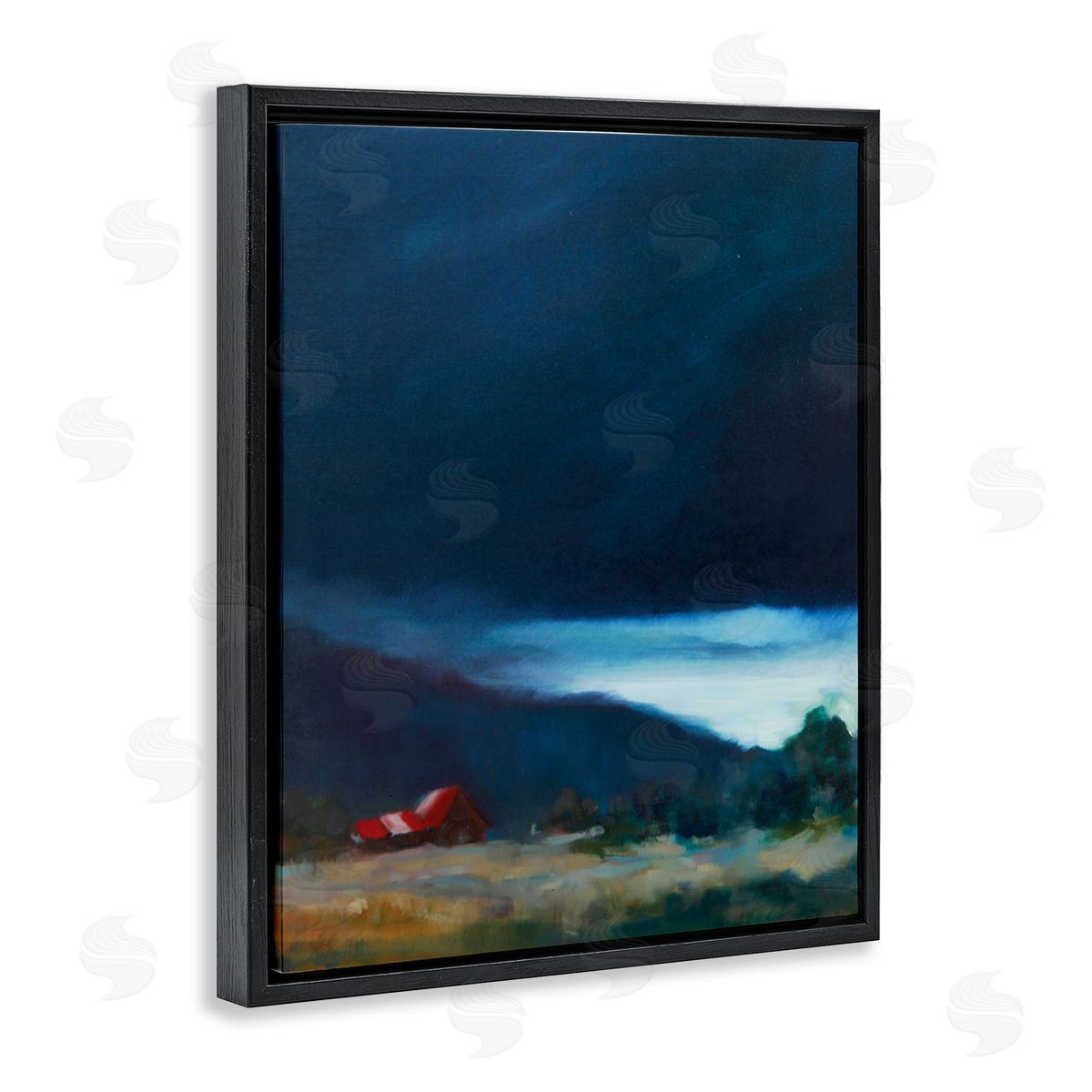 Eddie Barbini Storm Clouds over Countryside Cottage Landscape