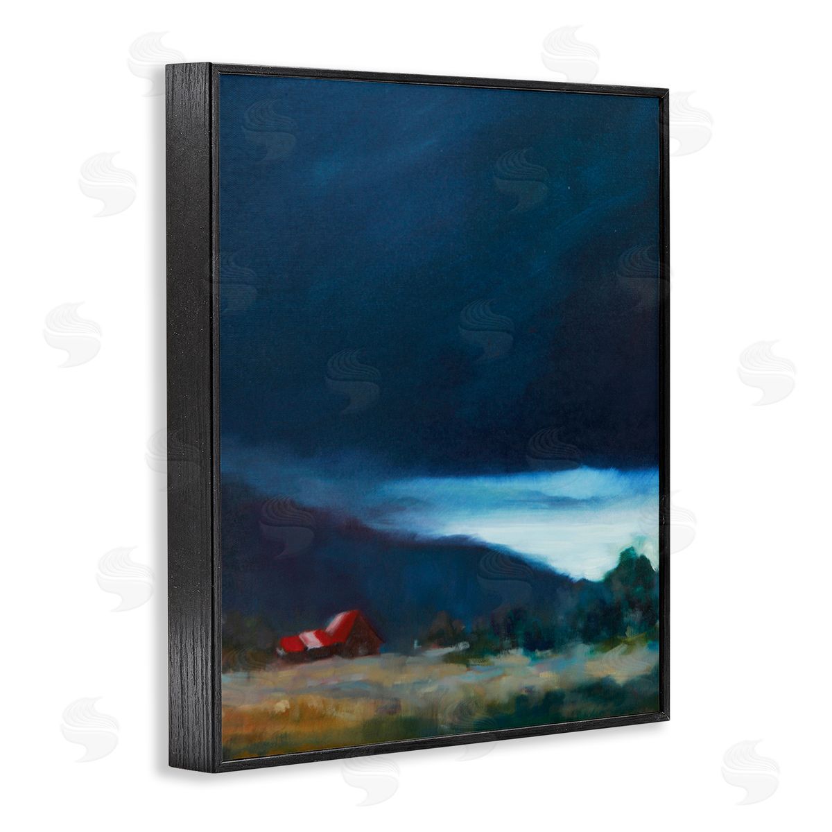 Eddie Barbini Storm Clouds over Countryside Cottage Landscape