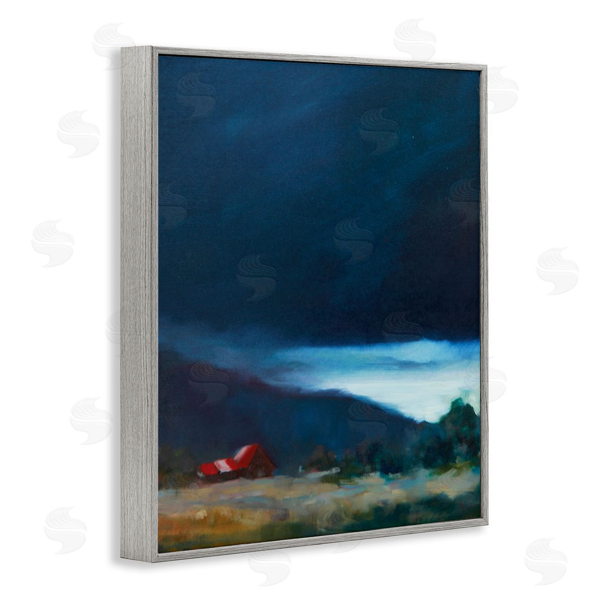Eddie Barbini Storm Clouds over Countryside Cottage Landscape