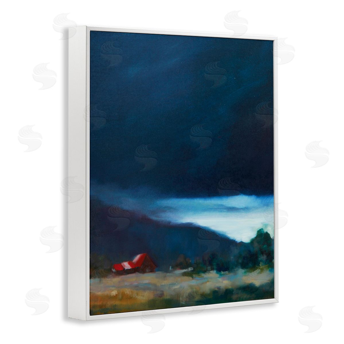 Eddie Barbini Storm Clouds over Countryside Cottage Landscape