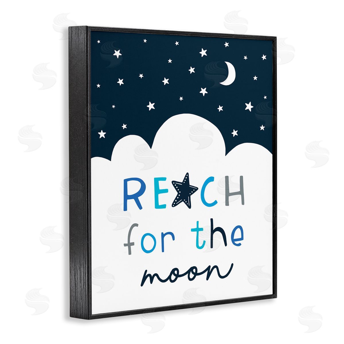 Elizabeth Tyndall Reach for Moon Phrase Night Sky Clouds