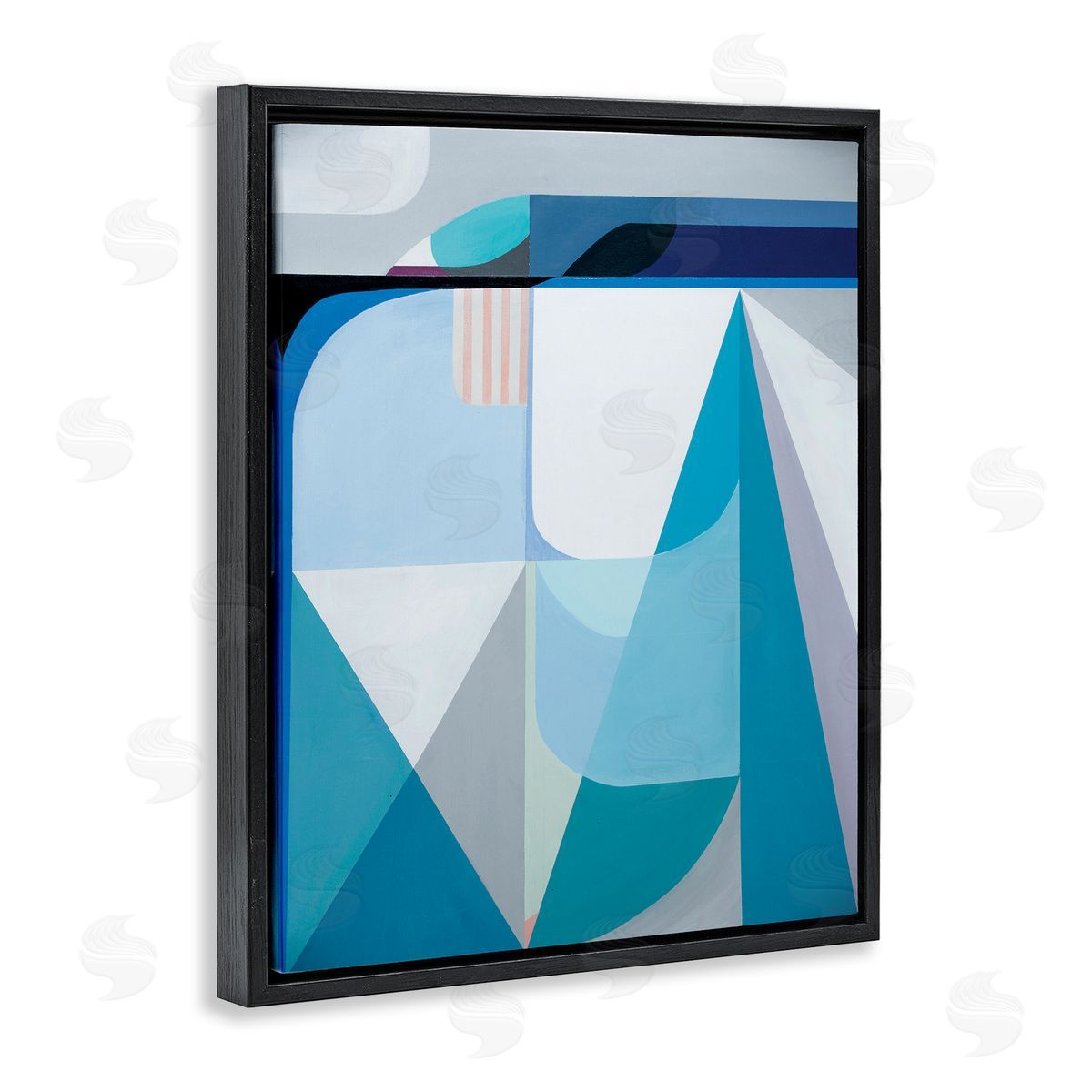 Marion Griese Abstract Geometric Shapes Pop Blue White
