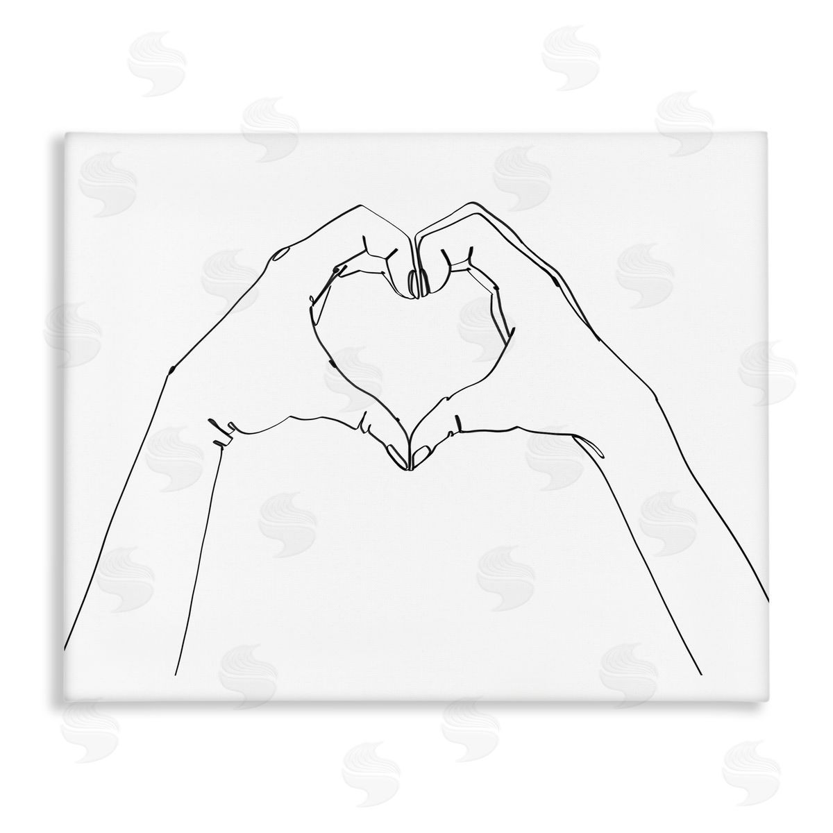 Ziwei Li Minimal Heart Shaped Hand Pose Black White