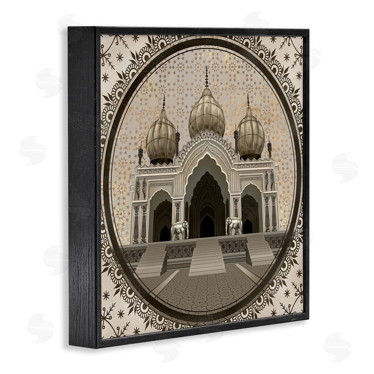 Ziwei Li Classic Islamic Architecture Geometric Arabesque Pattern Black Framed Glicee Wall Art Print