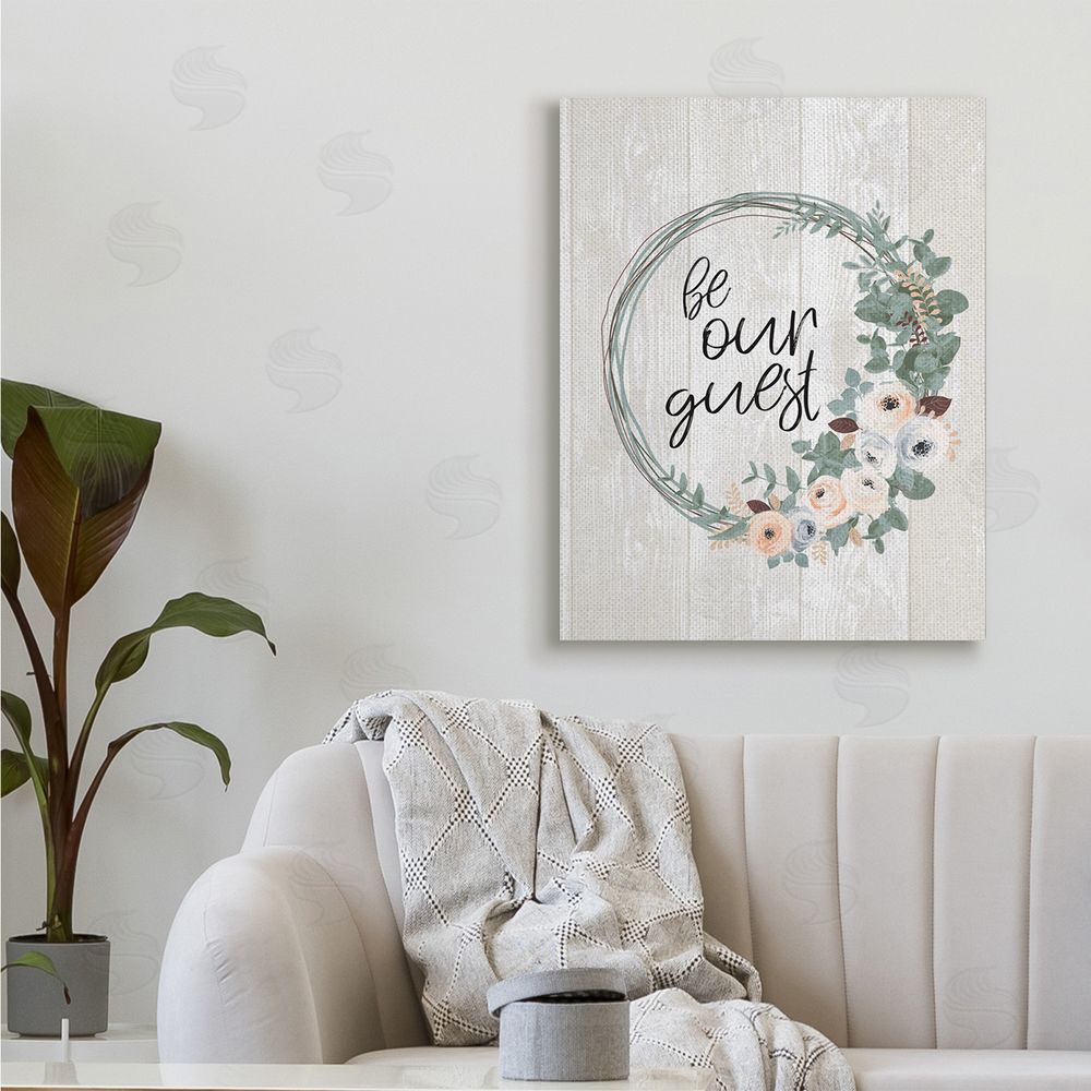 Jennifer Ellory Be Our Guest Greeting Charming Floral Wreath