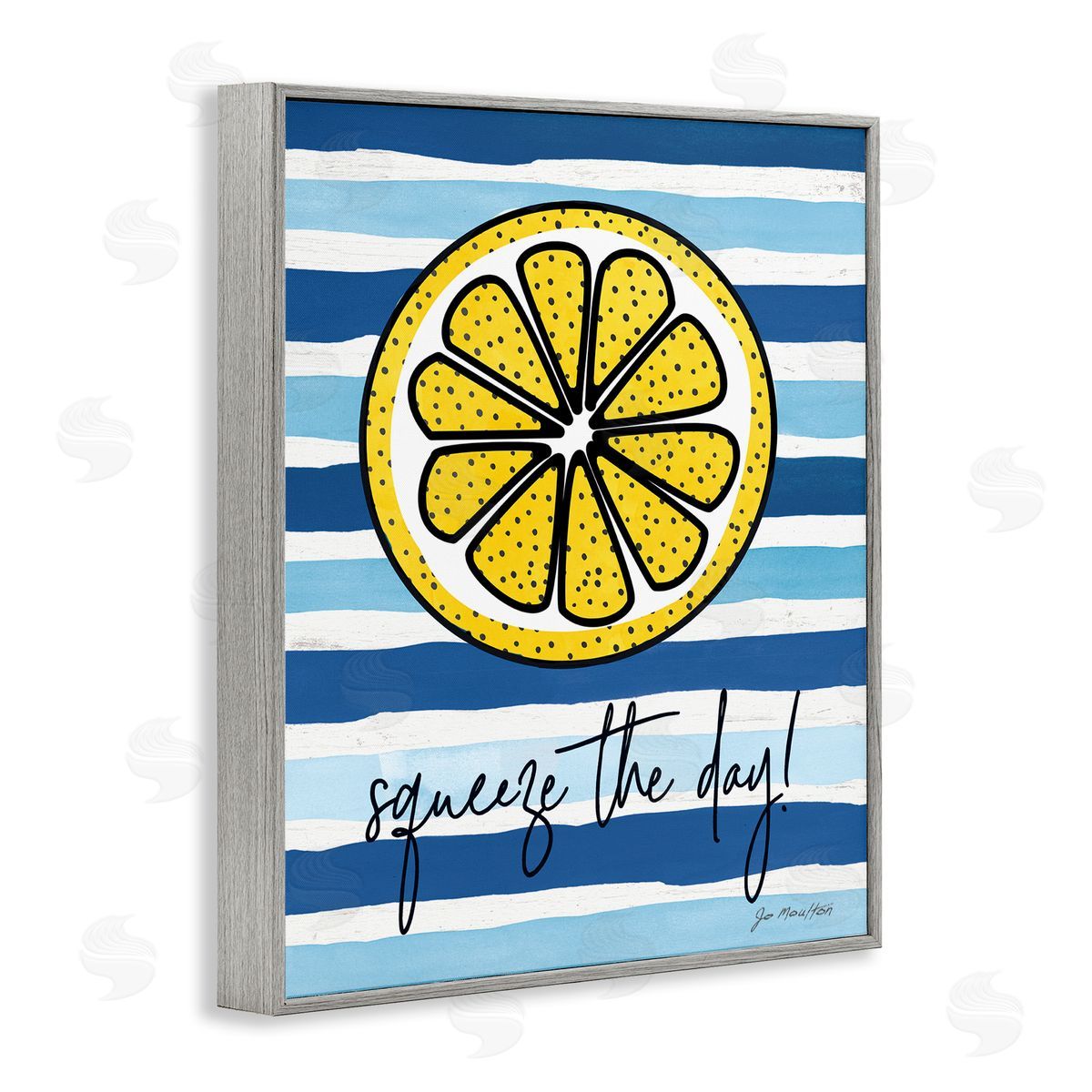 Jennifer Pugh Squeeze The Day Expression Lemon Nautical Stripes