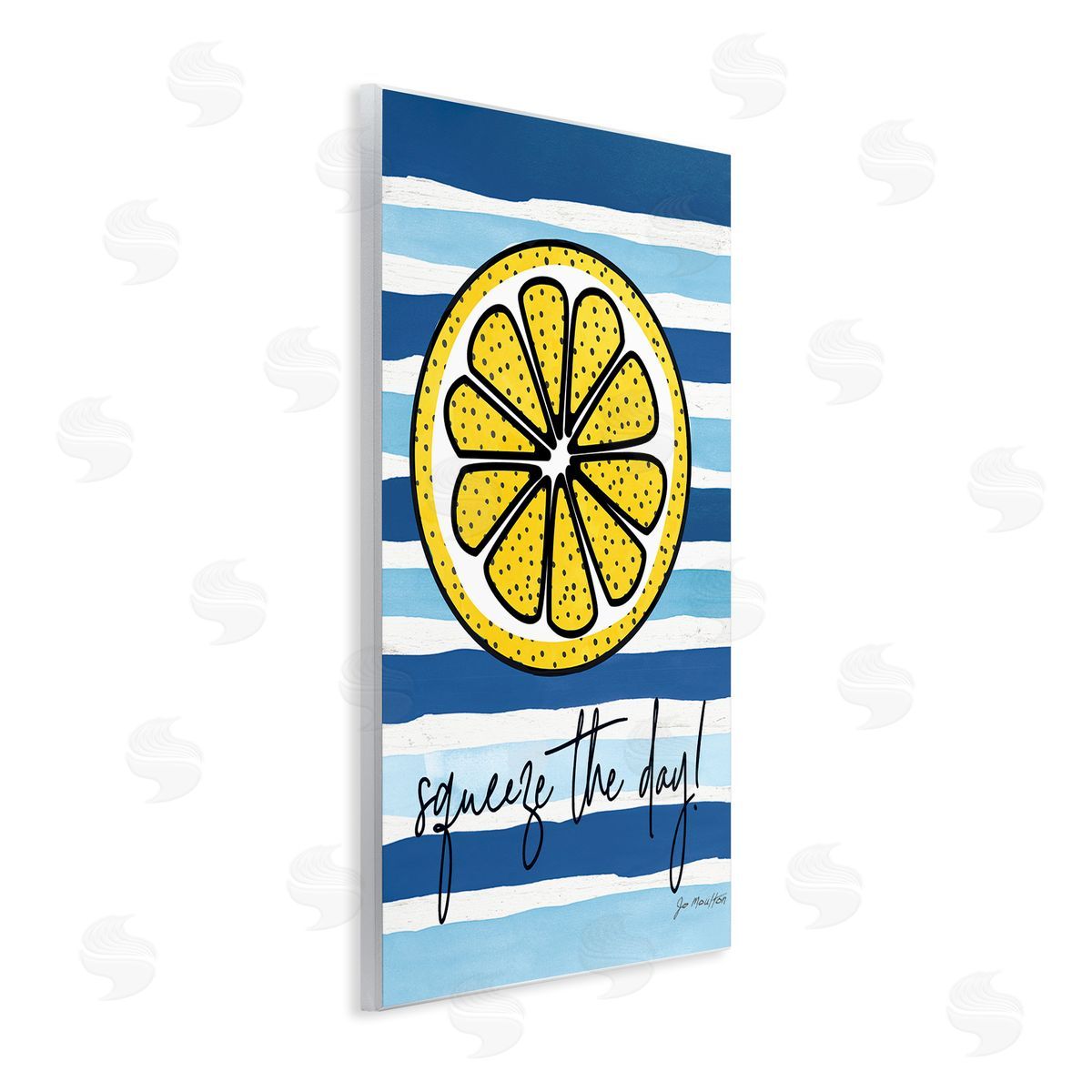 Jennifer Pugh Squeeze The Day Expression Lemon Nautical Stripes