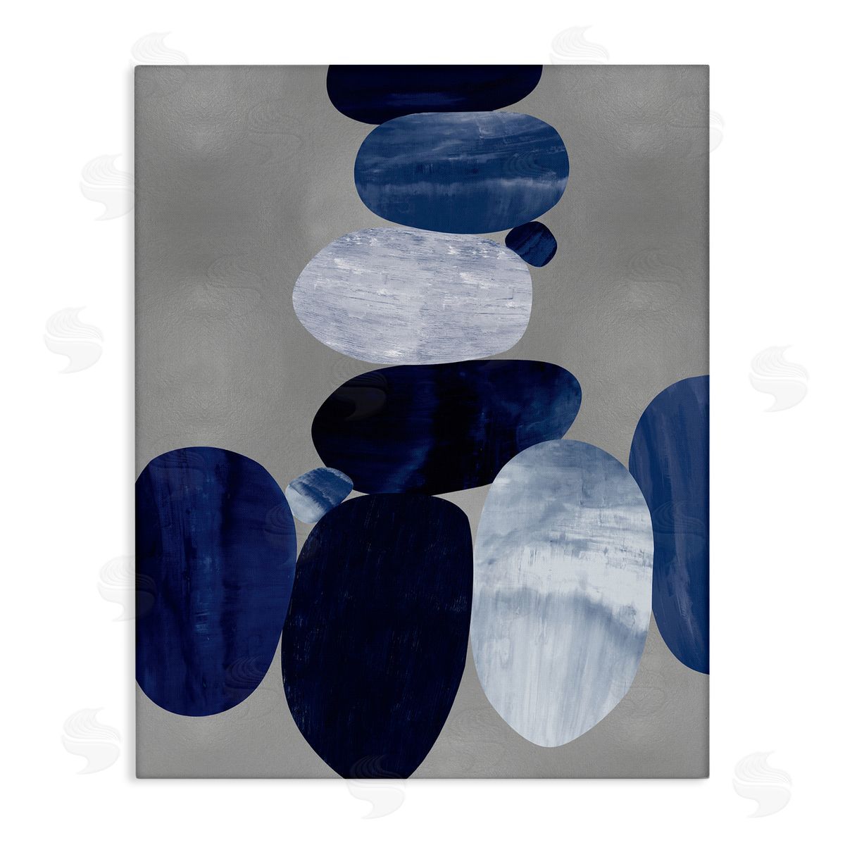 Justin Thompson Stacked Blue Rocks Abstract Circular Design