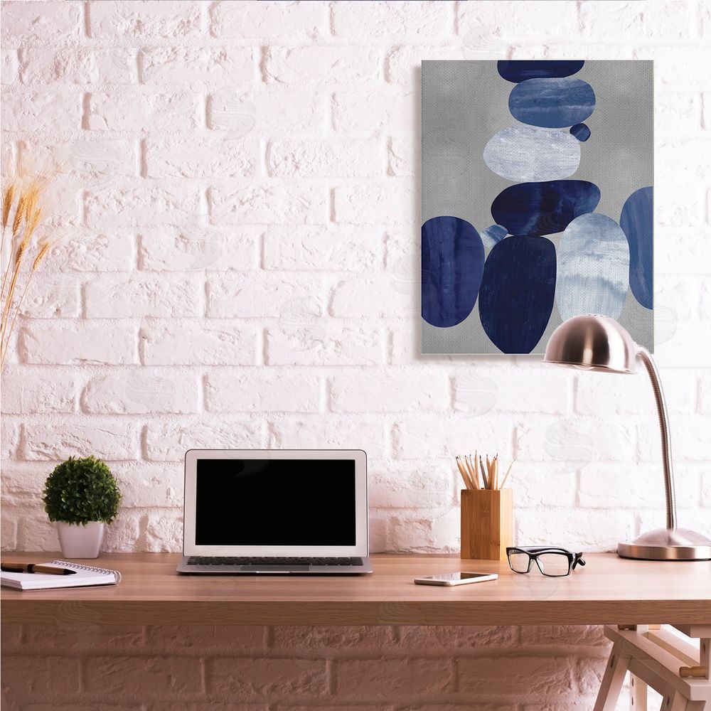 Justin Thompson Stacked Blue Rocks Abstract Circular Design