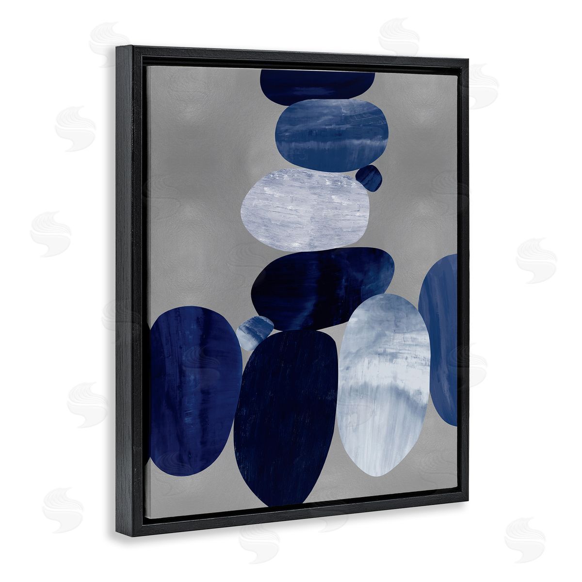 Justin Thompson Stacked Blue Rocks Abstract Circular Design