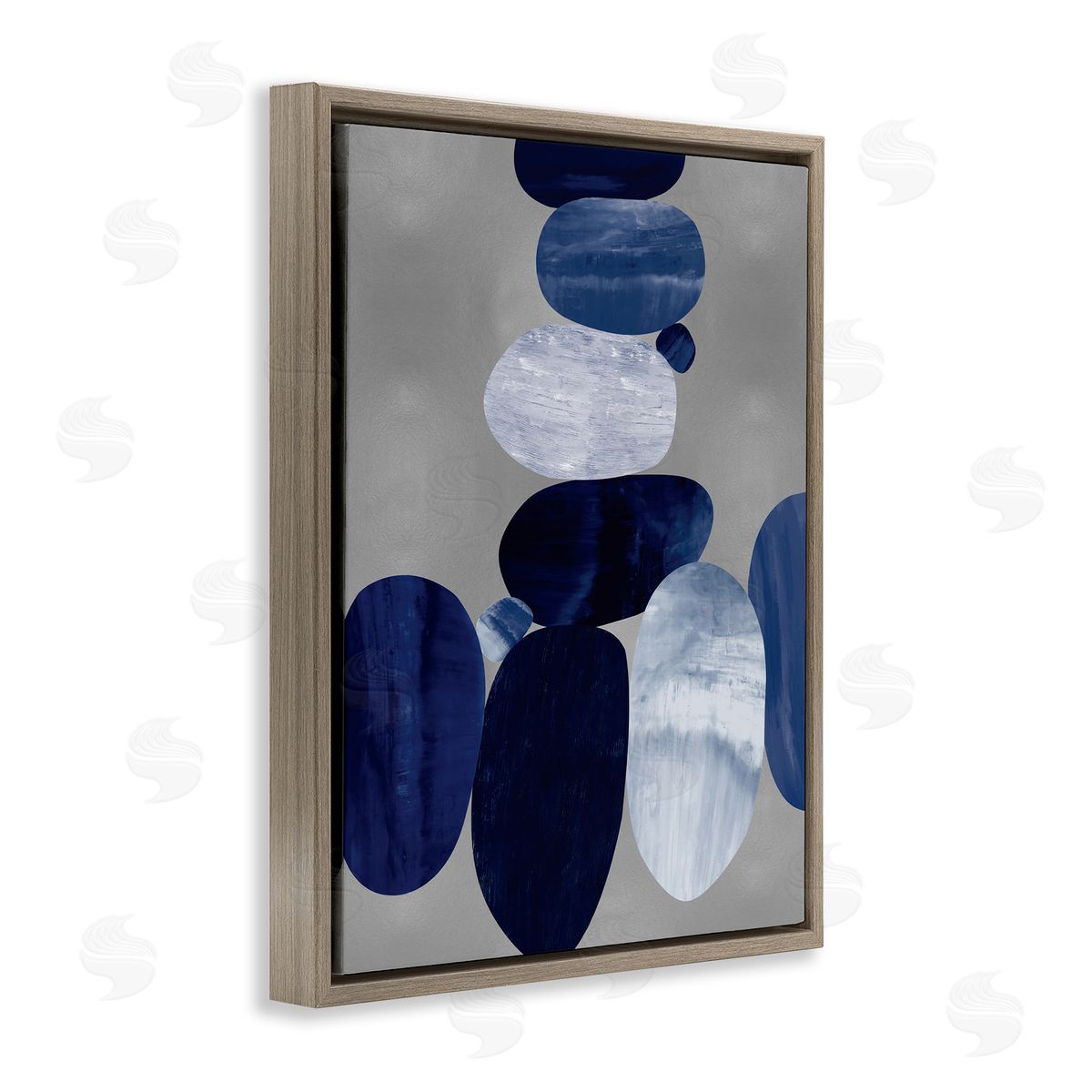Justin Thompson Stacked Blue Rocks Abstract Circular Design