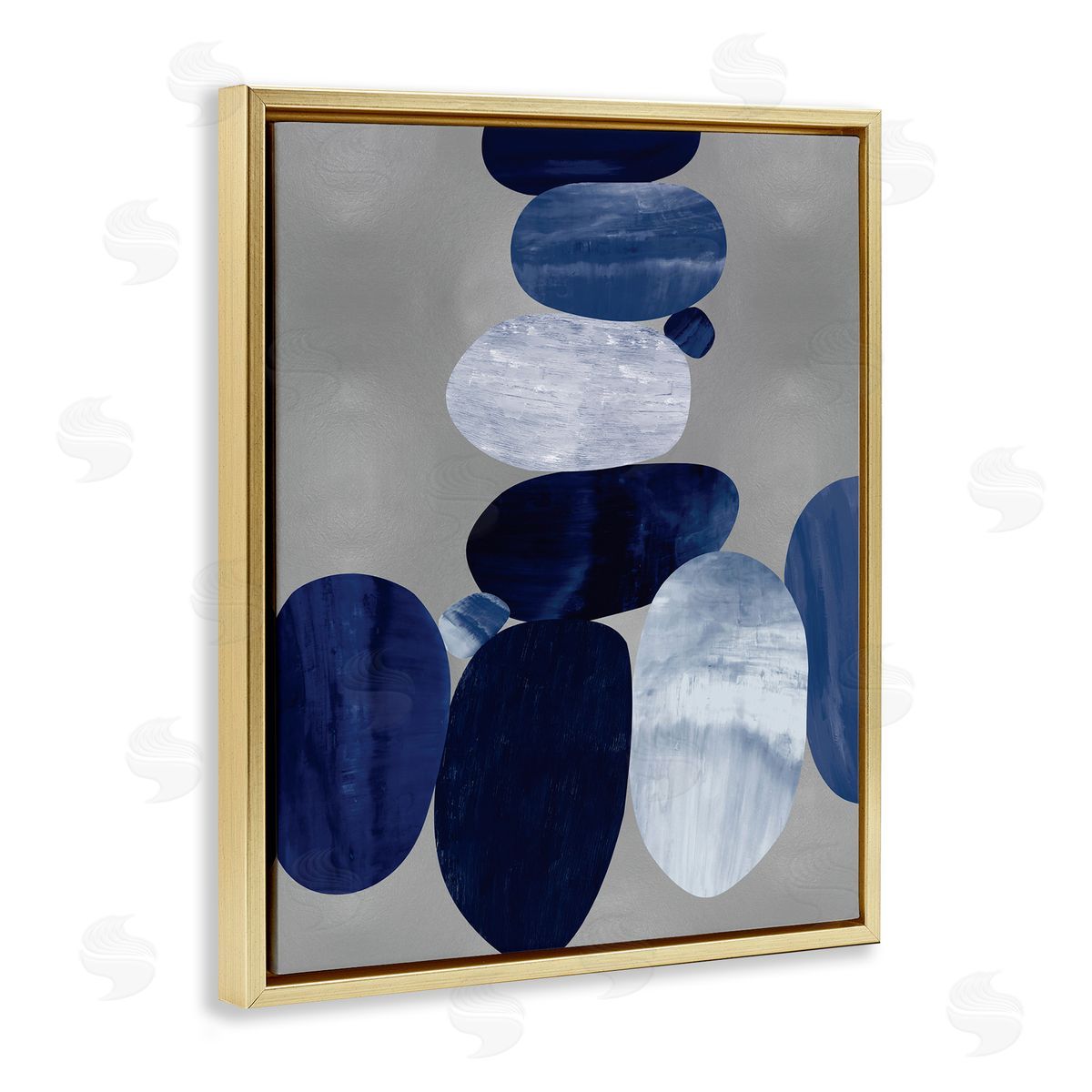 Justin Thompson Stacked Blue Rocks Abstract Circular Design