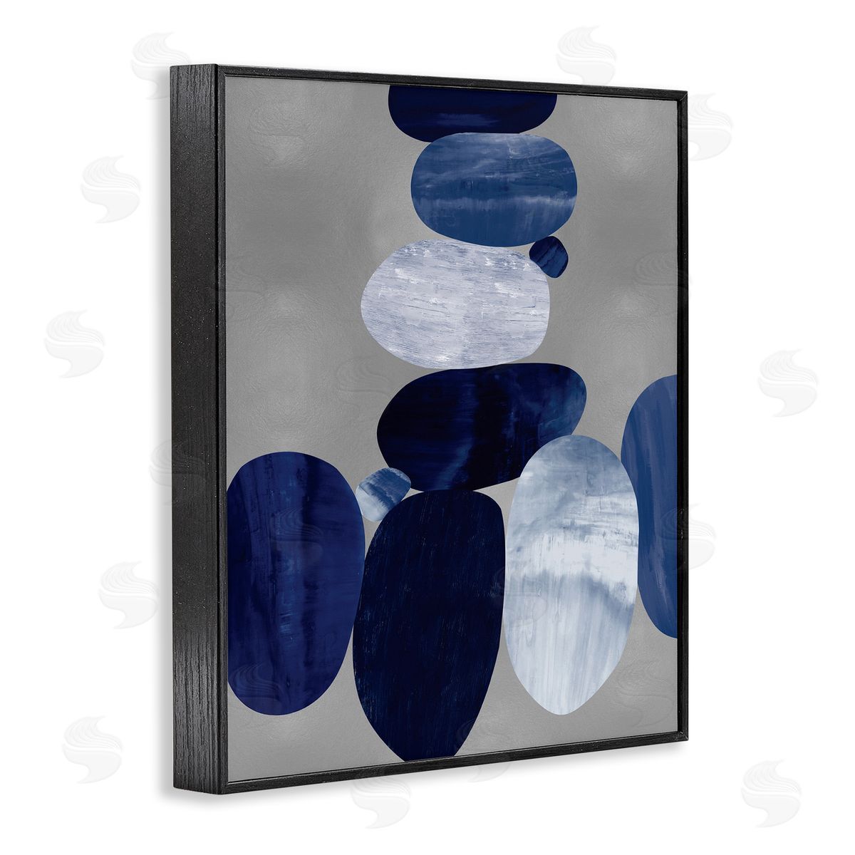 Justin Thompson Stacked Blue Rocks Abstract Circular Design