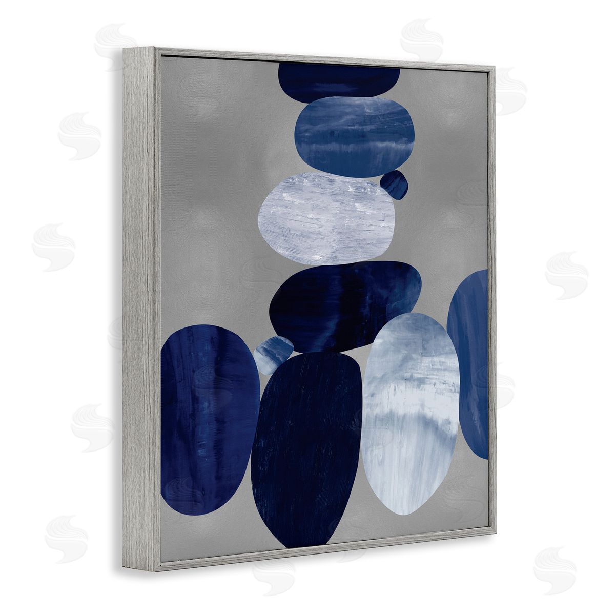 Justin Thompson Stacked Blue Rocks Abstract Circular Design