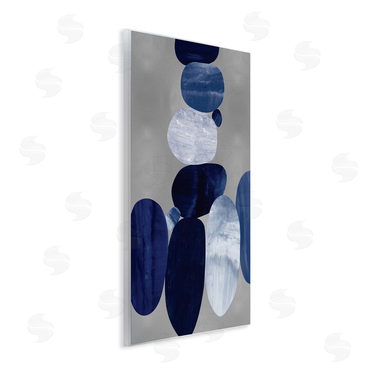 Justin Thompson Stacked Blue Rocks Abstract Circular Design
