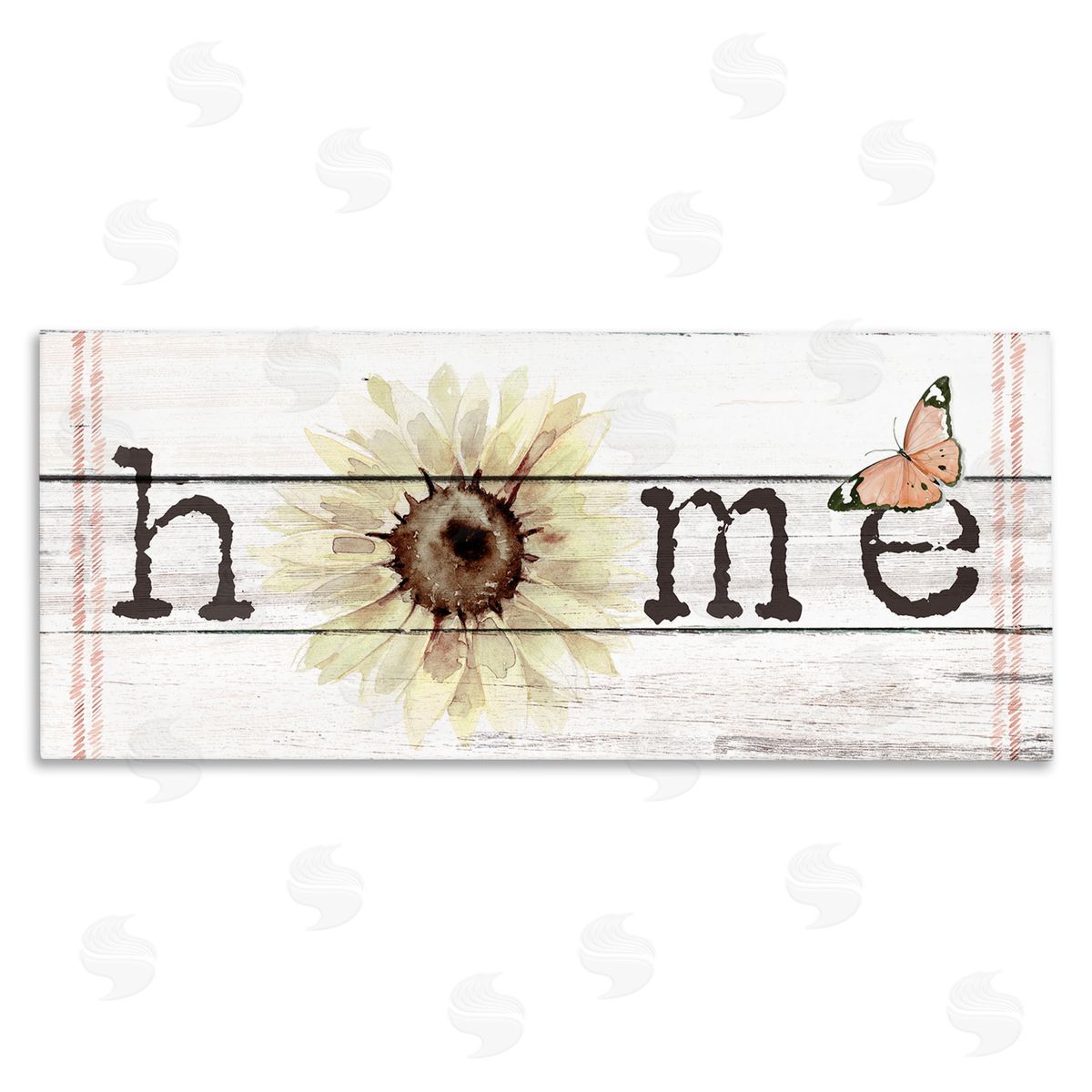 Jennifer Paxton Parker Home Sentiment Plank Pattern Sunflower Butterfly