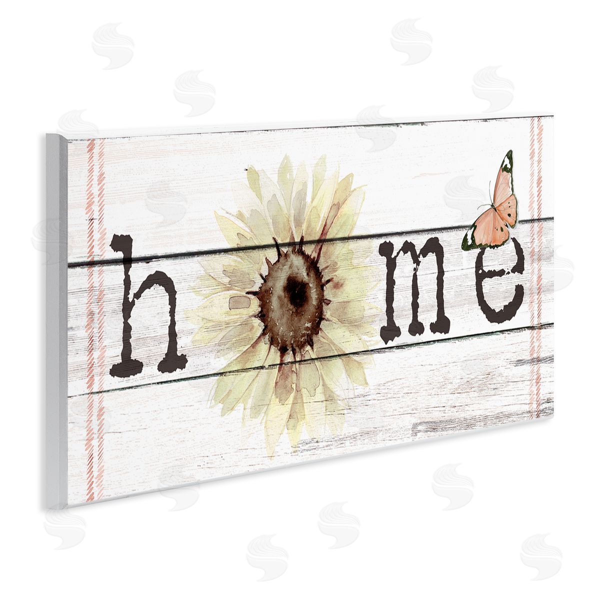 Jennifer Paxton Parker Home Sentiment Plank Pattern Sunflower Butterfly