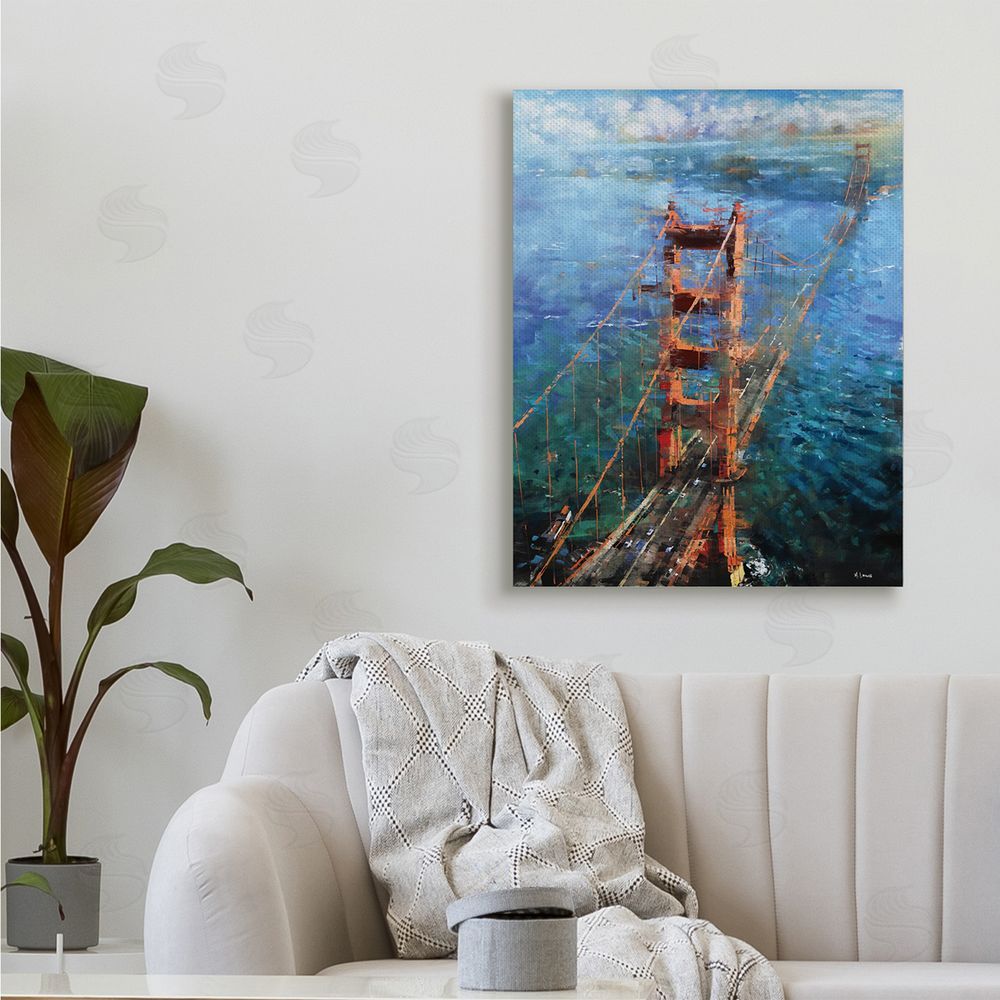 Mark Lague Golden Gate Bridge Contemporary Abstract Aerial View