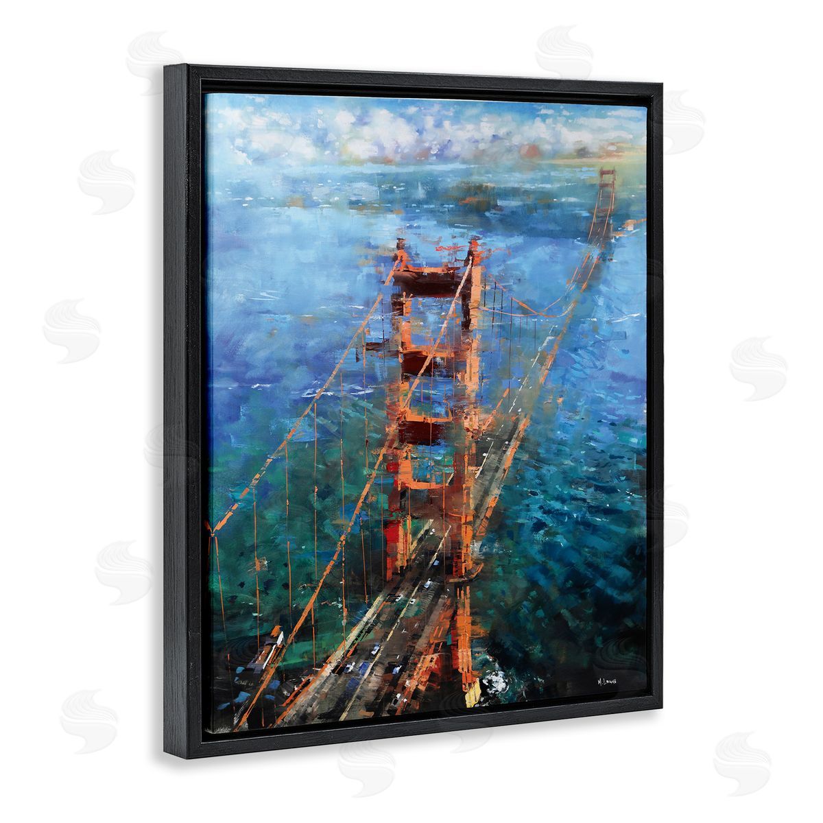Mark Lague Golden Gate Bridge Contemporary Abstract Aerial View