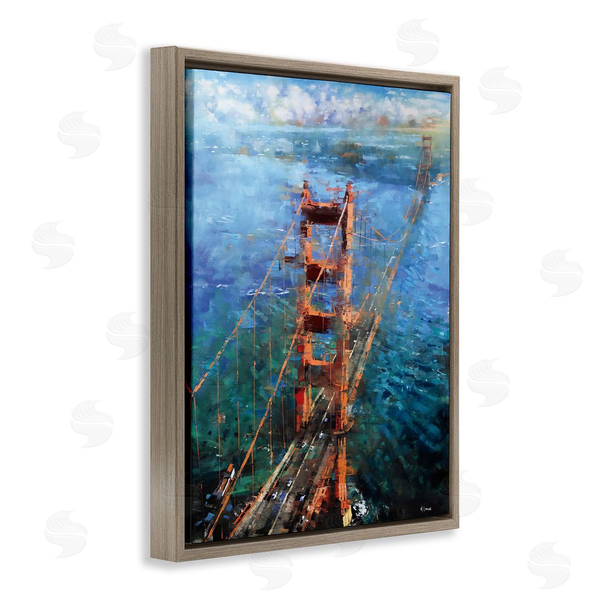 Mark Lague Golden Gate Bridge Contemporary Abstract Aerial View