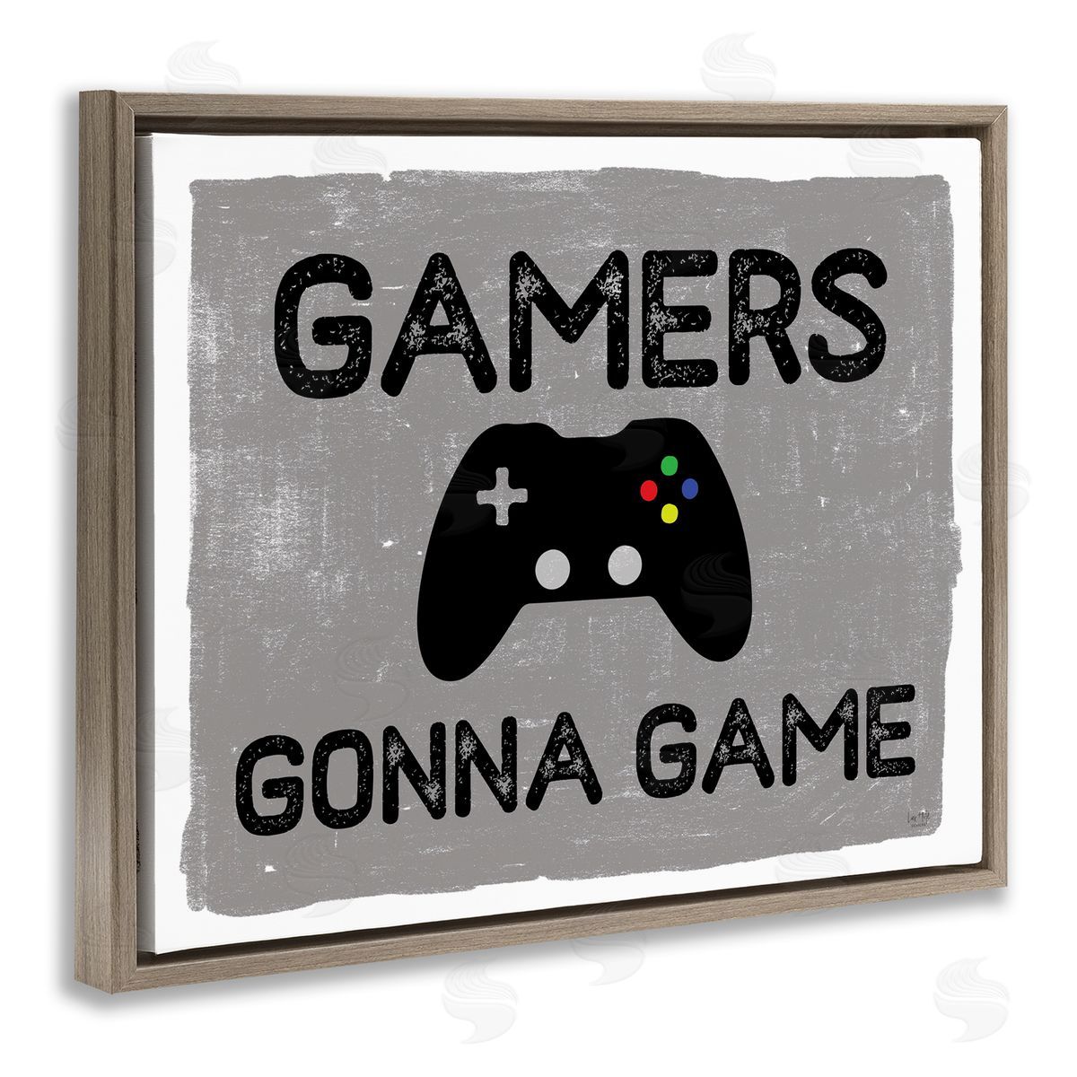 Lux + Me Designs Gamers Gonna Game Phrase Controller Distressed Pattern