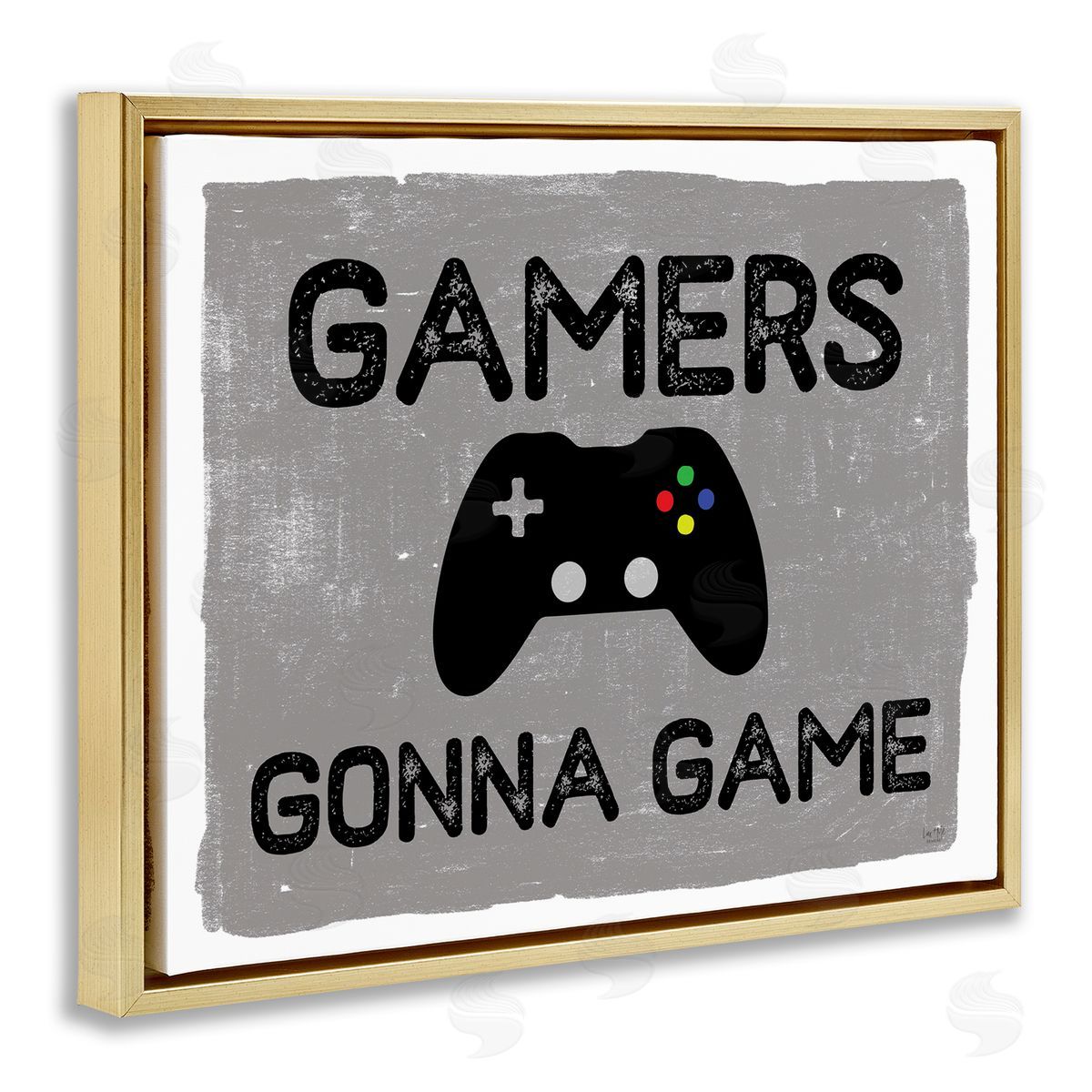 Lux + Me Designs Gamers Gonna Game Phrase Controller Distressed Pattern