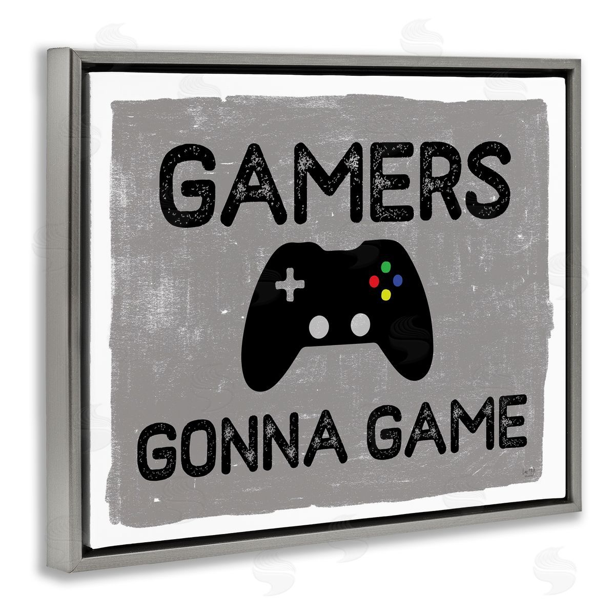 Lux + Me Designs Gamers Gonna Game Phrase Controller Distressed Pattern