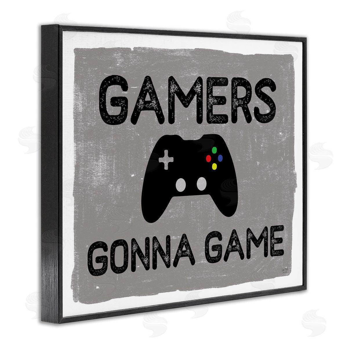 Lux + Me Designs Gamers Gonna Game Phrase Controller Distressed Pattern