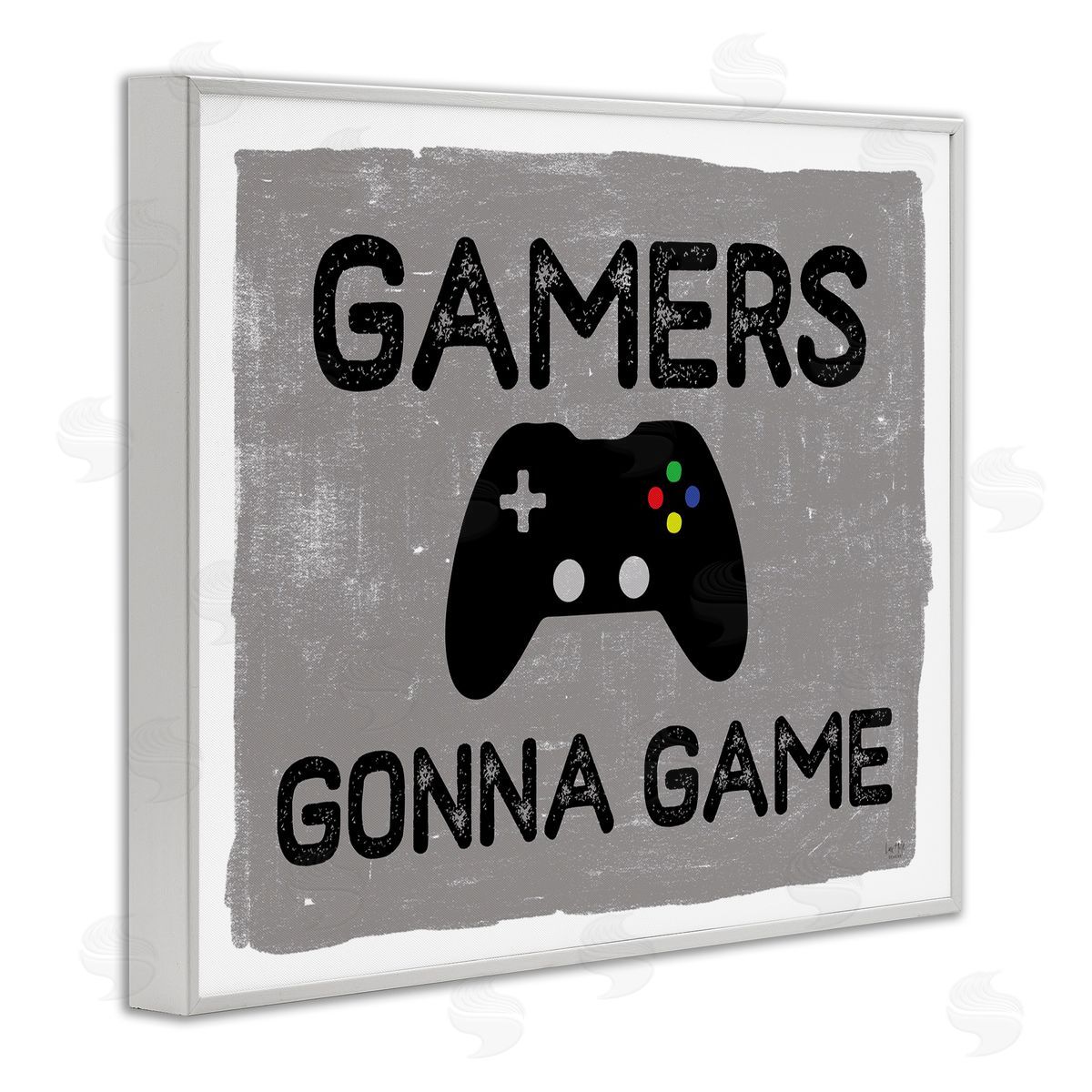 Lux + Me Designs Gamers Gonna Game Phrase Controller Distressed Pattern