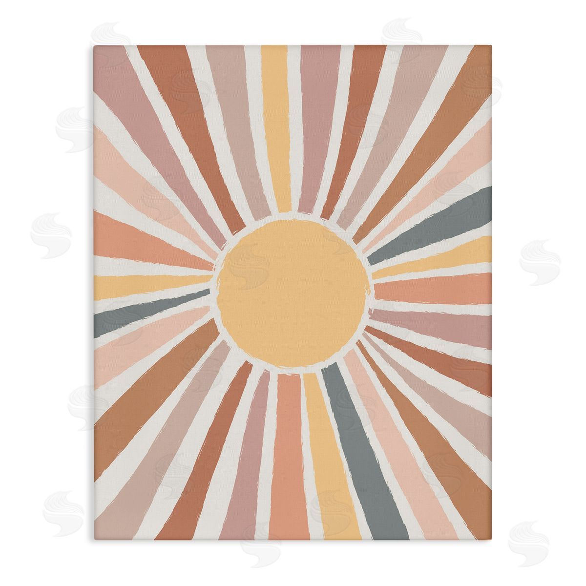 Southwestern Desert Sun Rays Canvas Wall Art, Home Decor by Lisa Whitebutton