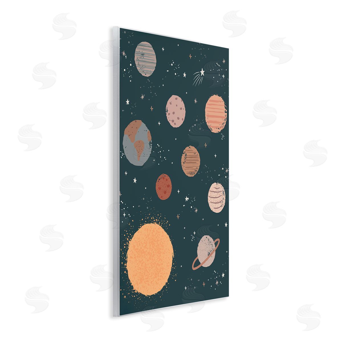 Lisa Perry Whitebutton Solar System Sun Planets Earth Shooting Stars