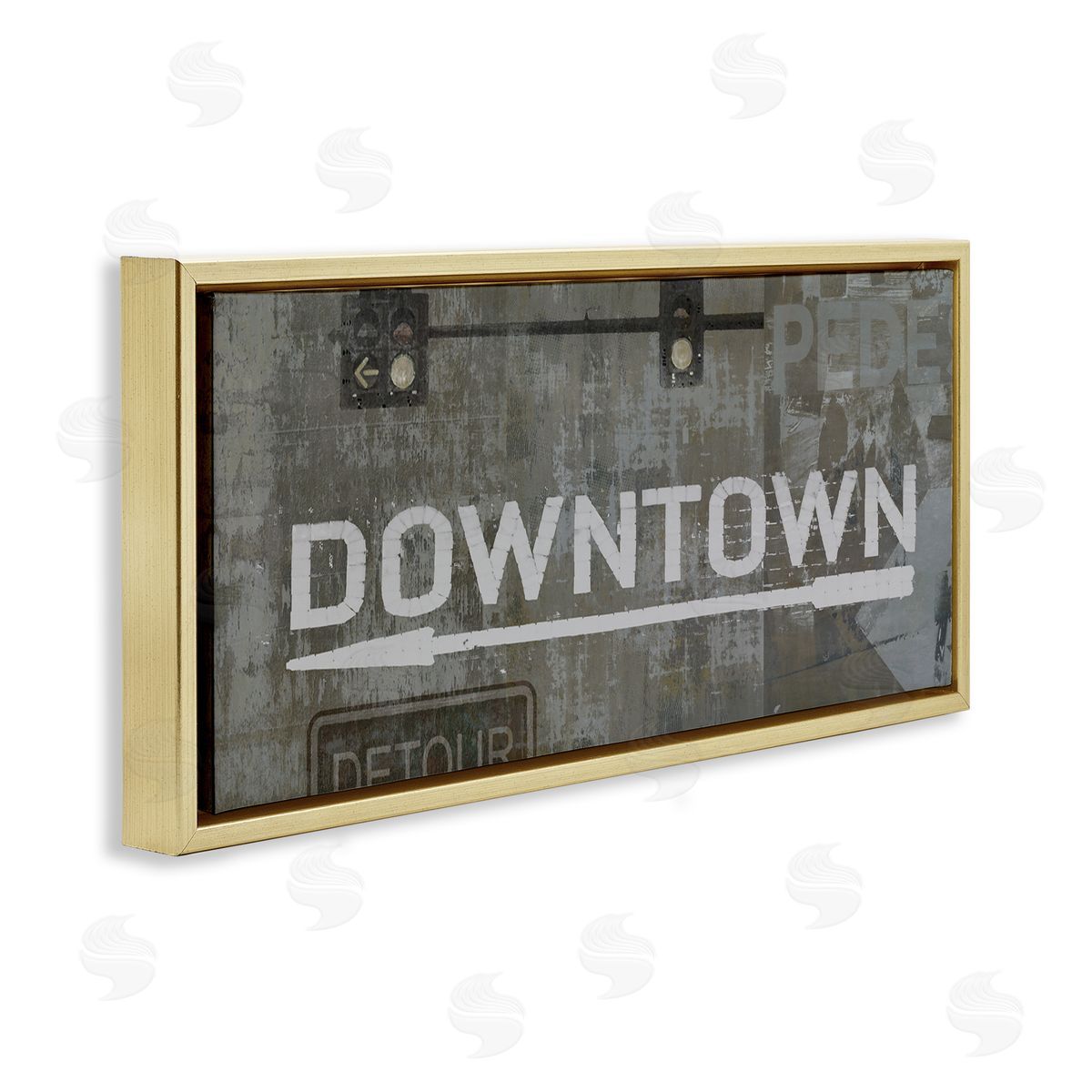 Luke Wilson Downtown Detour Traffic Light City Signs Neutral Grey