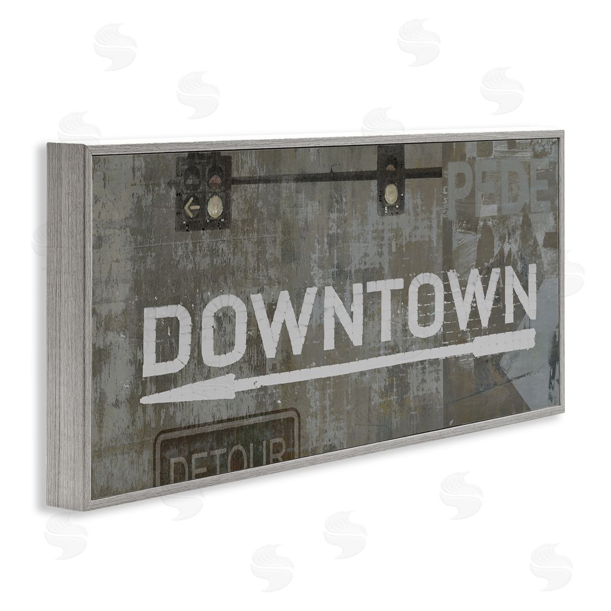 Luke Wilson Downtown Detour Traffic Light City Signs Neutral Grey