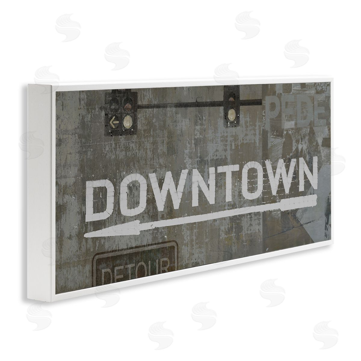 Luke Wilson Downtown Detour Traffic Light City Signs Neutral Grey