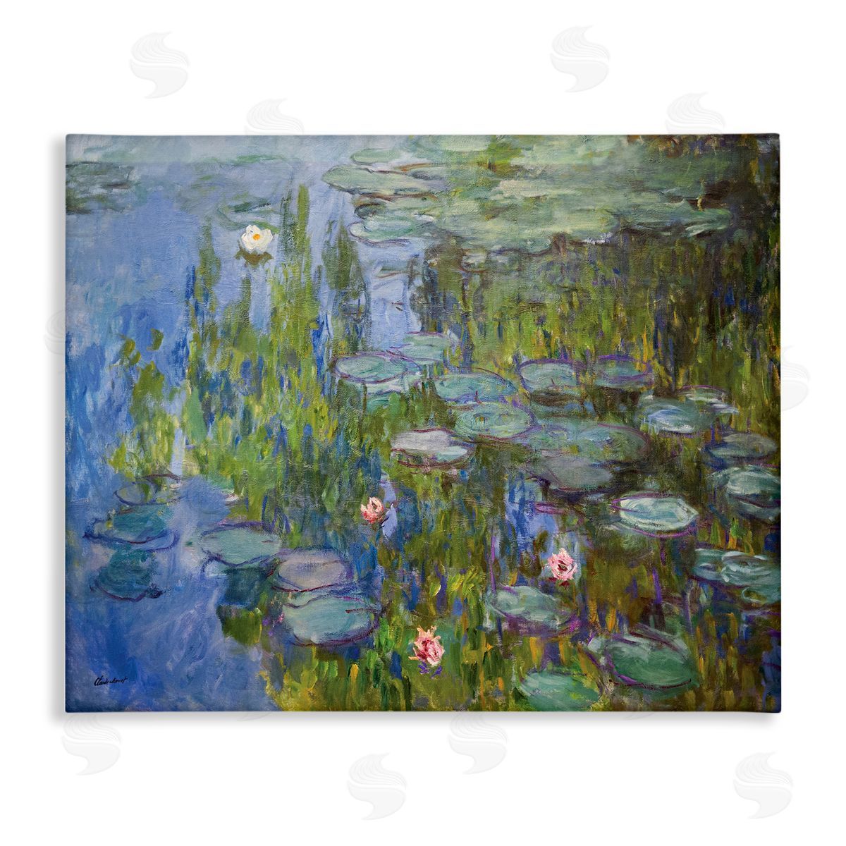 Claude Monet Water Lilies Study Classical Painting Detail