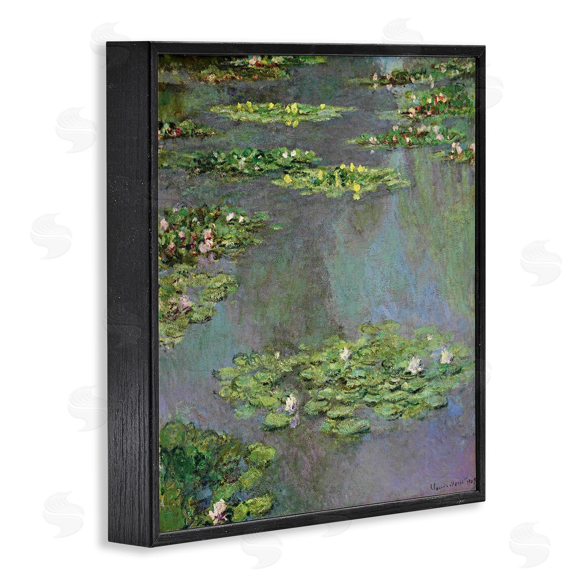 Claude Monet Close up Water Lily Pond Traditional Painting Black Framed Glicee Wall Art Print