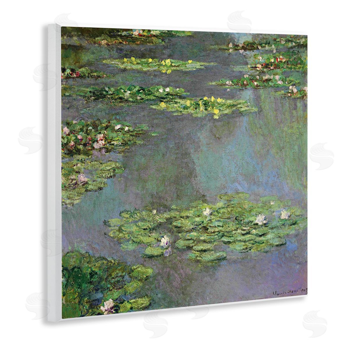 Claude Monet Close up Water Lily Pond Traditional Painting Wooden Wall Plaque Art Print