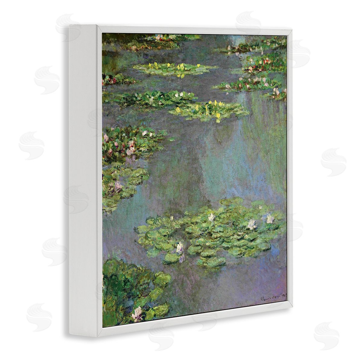 Claude Monet Close up Water Lily Pond Traditional Painting White Framed Glicee Wall Art Print