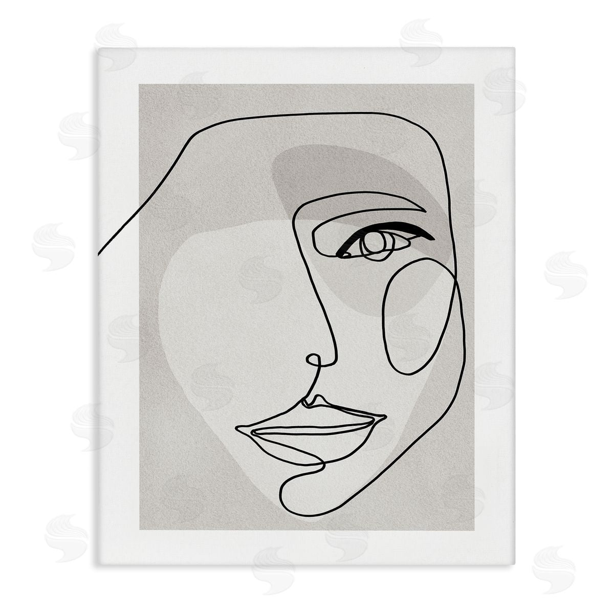 Design Fabrikken Abstract Woman's Face Monochromatic Avant-Garde